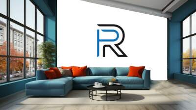 Creative Letter PR And RP Vector Monogram Logo Design Icon Template. Wall mural