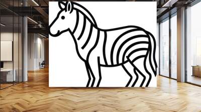 ZEBRA animal creative logo icon vector design Wall mural