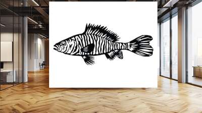 Zebra Danios Silhouette Wall mural