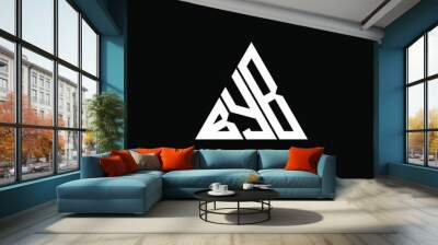 B Y B letter logo creative design. BYB icon Wall mural