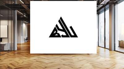 B Y L letter logo creative design. BYL icon Wall mural