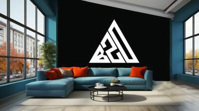 B Z D letter logo creative design. BZD icon Wall mural