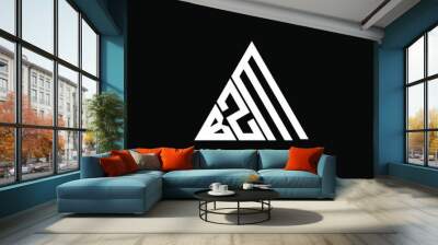 B Z M letter logo creative design. BZM icon Wall mural