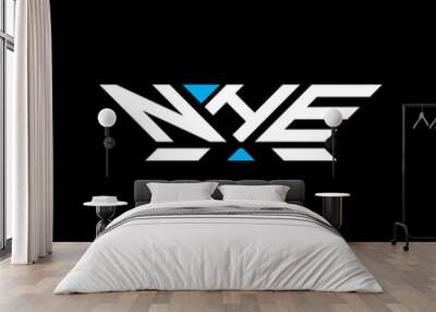 NHE letter logo vector design, NHE simple and modern logo. NHE luxurious alphabet design Wall mural