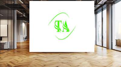 T A joint letter logo creative design Wall mural