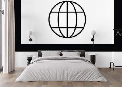 Abstract globe vector icon on background. Wall mural