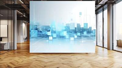 Abstract technology background. Global business and communication concept Wall mural