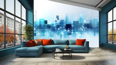 Business background image with financial charts and graphs Wall mural