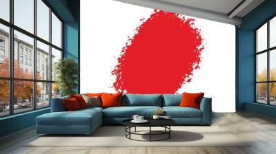 red  vector brush stroke illustration for background Wall mural