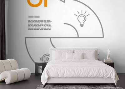 double arc infographic concept Wall mural