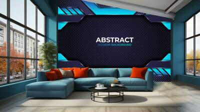 Abstract modern shape metallic background design template	
 Wall mural