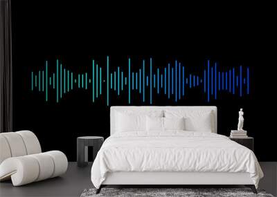 Sound wave. Sound graphic . audio voice music sound spectrum. voice message animation. Wall mural