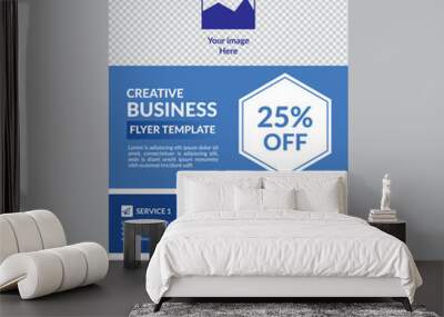 Modern Corporate Flyer Design template vector and Print ready editable Wall mural