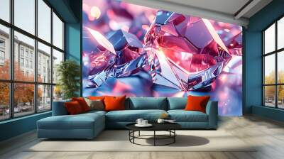 Crystal gems sparkle in a kaleidoscope of colors, capturing the natural beauty and brilliance of precious stones Wall mural