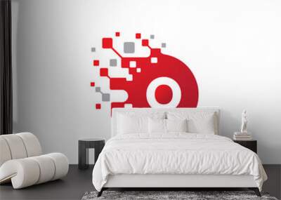 O letter logo design vector template Wall mural