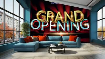  3D editable text effect template
 Wall mural