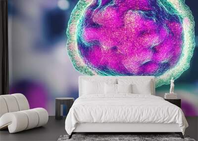 different monkey pox virus floating Wall mural