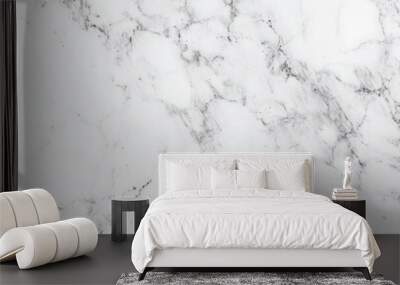 panoramic white background from marble stone texture for design Wall mural