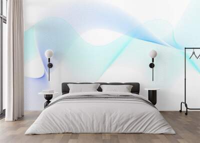 Abstract blue blend curve flow vector stripe digital technology isolated geometric futuristic wave dynamic thin line. minimal flowing diagonal creative wavy line design texture background. Wall mural