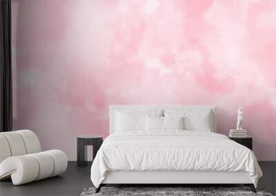 abstract pink and sky watercolor background. summer winter day and pattern clouds backdrop pink color bright wallpaper.
 Wall mural