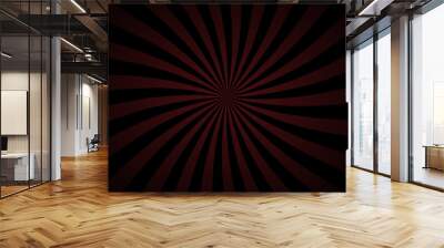 abstract red and black vector radial sunburst backdrop background with rays texture background. Wall mural