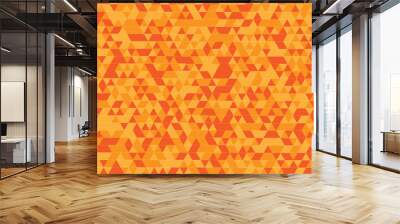 Abstract red and yellow chain rough backdrop background. Abstract geometric pattern orange and red Polygon Mosaic triangle Background, business and corporate background. Wall mural