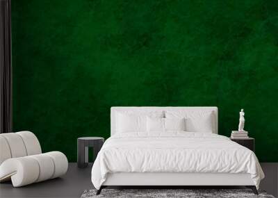 dark green grunge interior wall backdrop dirty blank aged limestone texture with spray paint. black  Wall mural