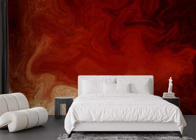 Fire flames white and pink liquid marble grunge and Luxury bright orange,red color shades watercolor background. Vivid liquid aquarelle paint paper texture canvas element for retro text design. Wall mural