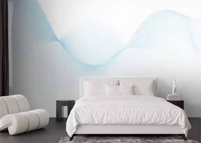 Seamless Abstract blue technology smooth element swoosh speed futuristic wave line sound. modern stream background. Geometric wave line for banner, template, wallpaper background with wave design. Wall mural