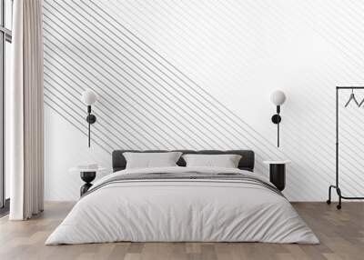 Vector abstract geometric stripe diagonal black and white gradient line. minimal futuristic diagonal irregular line then curve grid oblique pattern background.	
 Wall mural