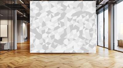 Vector geometric seamless technology gray and white triangle element light background. Abstract digital grid light pattern white Polygon Mosaic triangle Background, business and corporate background Wall mural