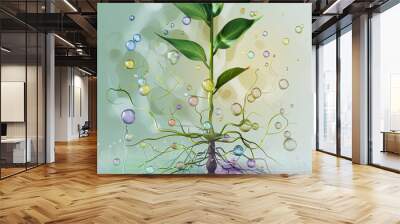 Educational Plant Diagrams Create educational diagrams Wall mural