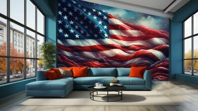 Generous Realistic background for american 4th of july celebration Wall mural