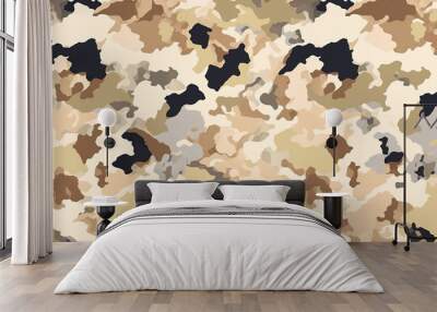 Seamless rough textured military, hunting, paintball camouflage pattern Wall mural