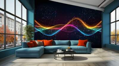 abstract background with glowing lines Background Generative Ai  Wall mural