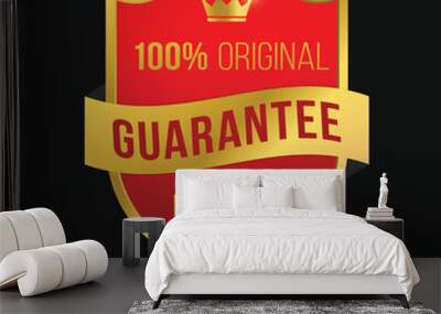 100 percent original product guaranteed gold badge and banner 
 Wall mural