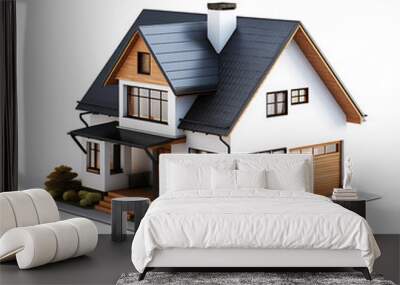 3d house model on white background Wall mural