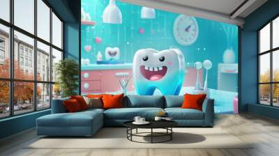 amazing dental care background Wall mural