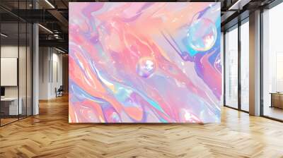 Glitter pop background with colorful marble pattern Wall mural