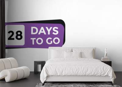 28 days to go Countdown number banner templates. time icon. Vector Illustration  Wall mural