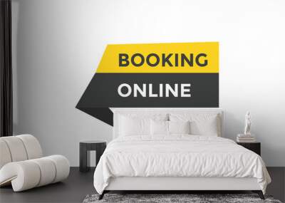 Booking online button web banner template Vector Illustration
 Wall mural