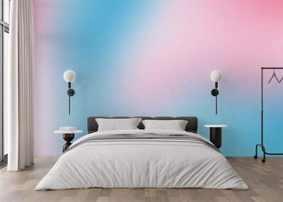 abstract gradient background colors blue and pink noise texture Wall mural