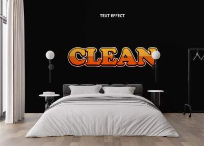 Editable text effect clean title style Wall mural