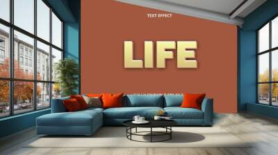 life style editable text effect Wall mural