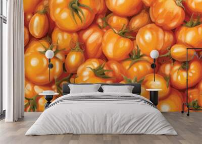 Seamless Colorful Tomato Pattern.

Seamless pattern of tomatos in colorful style. Add color to your digital project with our pattern! Wall mural