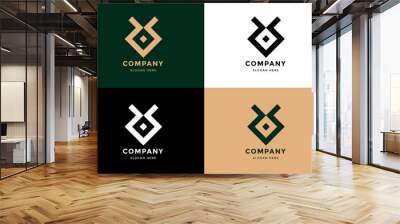 Modern creative logo design and clean grid based Logo design Wall mural