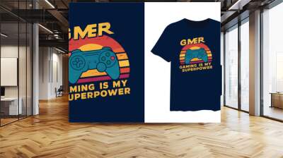 Gamer t shirt design Wall mural