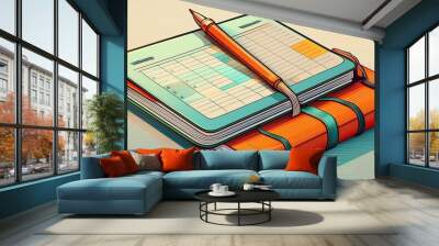 diary and calendar Wall mural