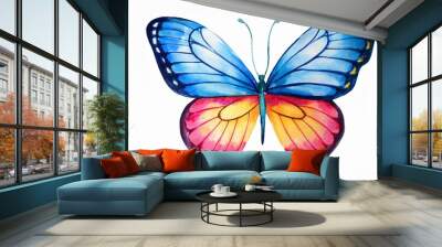  of a watercolor butterfly on a white background Wall mural