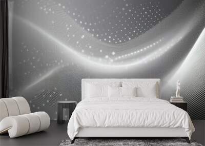 Abstract white background. Minimal geometric white light background abstract design. Wall mural